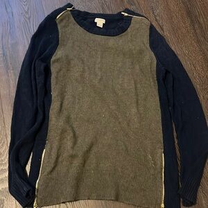 J crew blue green sweater